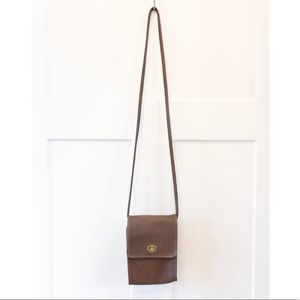 COACH Leather Crossbody Swingpack Scooter Taupe